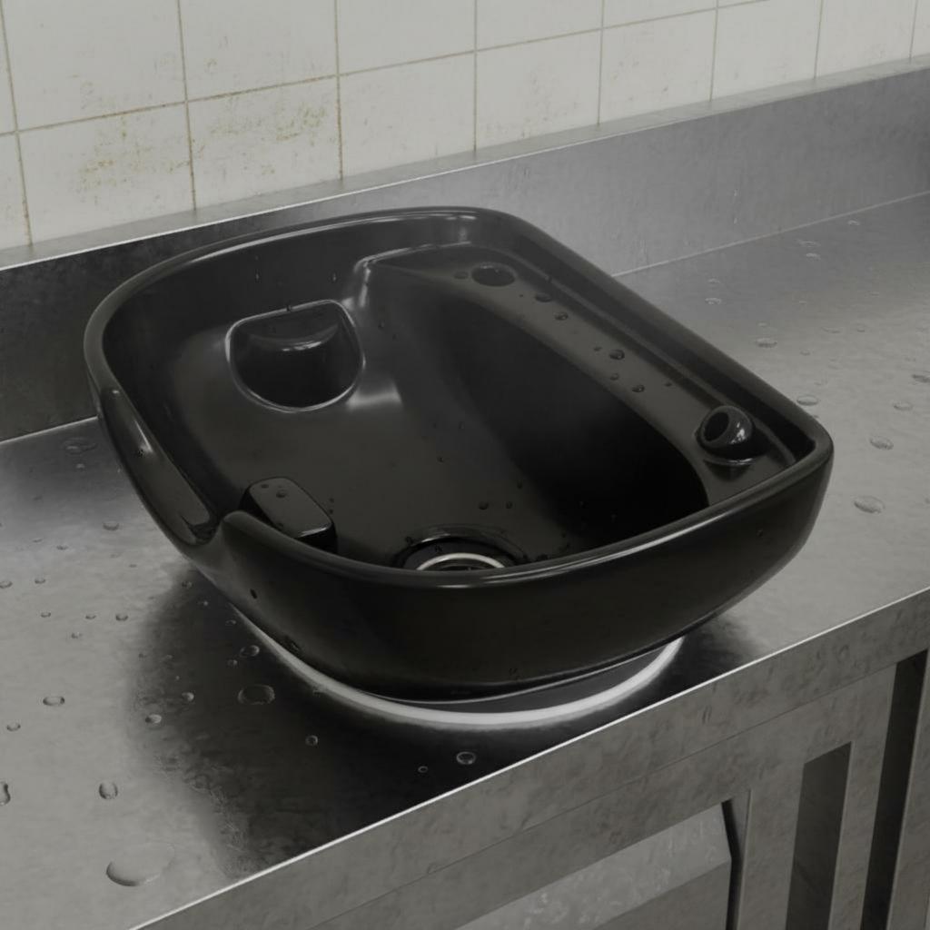 Ceramic Shampoo Bowl Modern Minimalist Design Salon Shampoo Sink Beauty Equipment Long-Lasting for Hairdressers