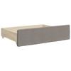 Pull Out Daybed with Drawers Taupe 100x200 cm Fabric