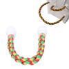 Colorful Design Cotton Rope Perch Adjustable Length U Shape Stand Bird Climbing Toy  For Parrots