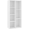 VidaXL Bookcase White 50x25x106 Cm Chipboard