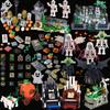 Halloween Skeleton Soldier Corp Figures Printed Building Blocks Military Army Knight Pumpkin Carriage Grave DIY Model Bricks Toy