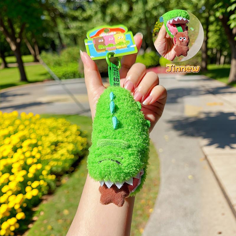 Adorable Plush Crocodile Pull Keychain Cute Cartoon Accessory Gift For Kids