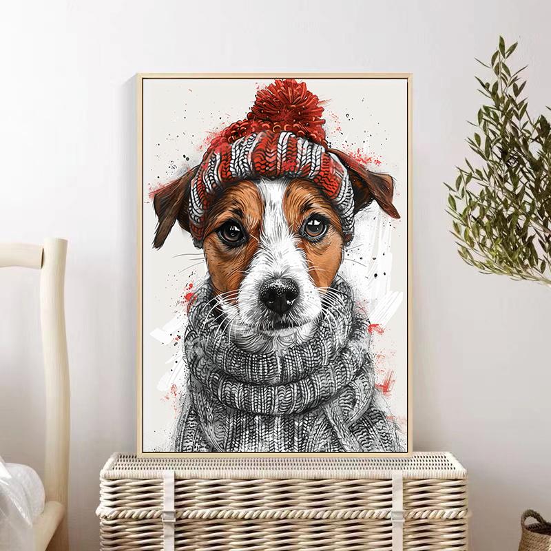 5d DIY Алмазная картина вышивка крестом животное собака алмазная вышивка мозаика полный круглый дрель домашний декор