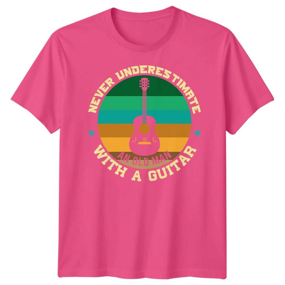 Never Underestimate An Old Unisex With A Guitar Guitarist Hobbies Unisexs Tee