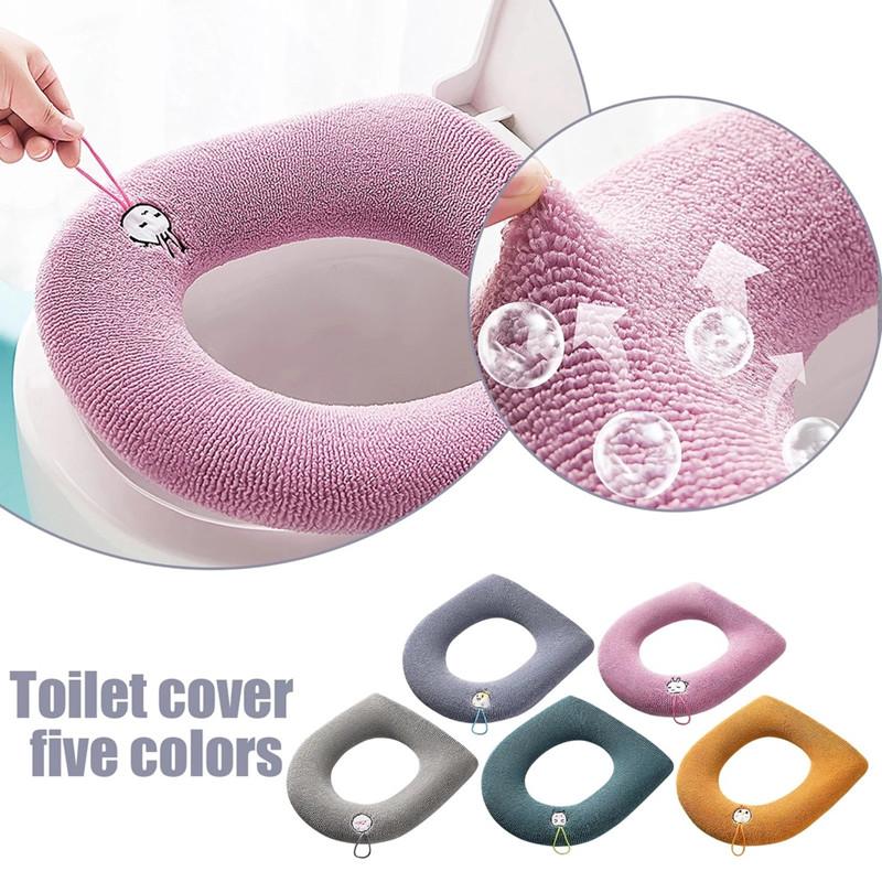 Утолщенный теплый чехол для унитаза, мягкий коврик, моющийся коврик для унитаза, чехол для сиденья, накладка на крышку унитаза, чехол для биде, аксессуары для ванной комнаты