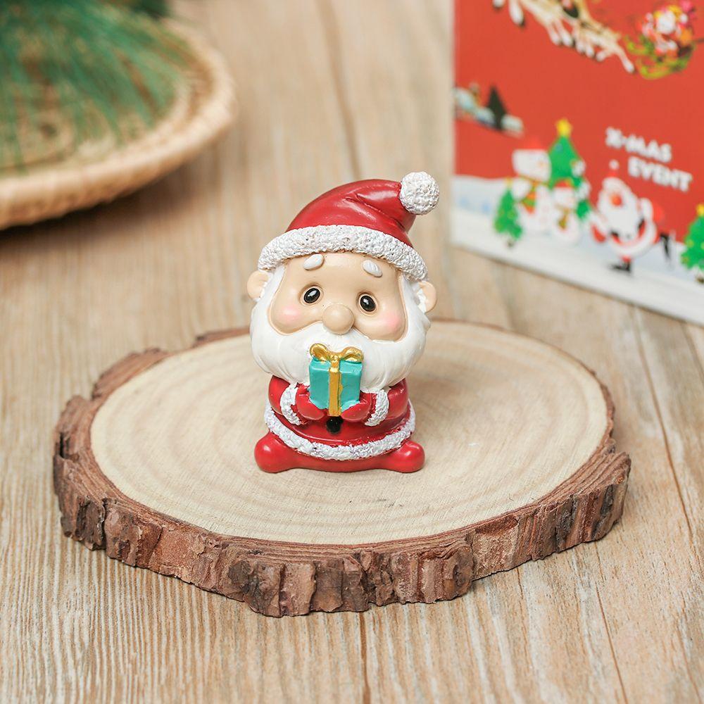 Игрушки Дед Мороз Мультяшный Рождественская Фигурка Настольные Украшения Кукольный домик Декор Микро Ландшафт
