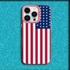 Чехол для телефона Флаг США Америка Для iPhone 16,15,14,13,12,11,Mini,Pro,MAX Розовый Матовый Силиконовый Чехол