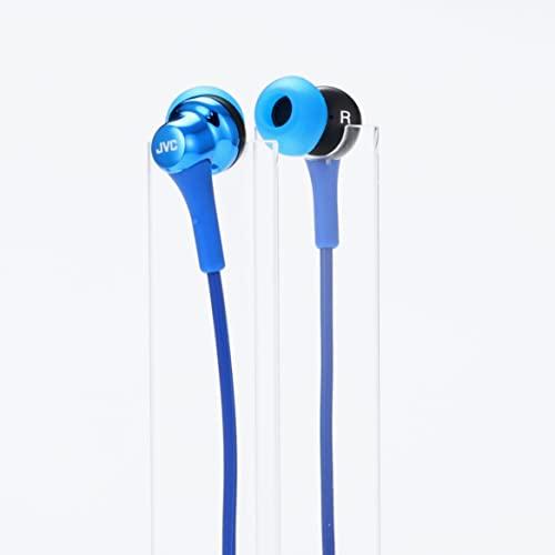Наушники JVC Kenwood JVC HA-FX26-A проводные канального типа синего цвета