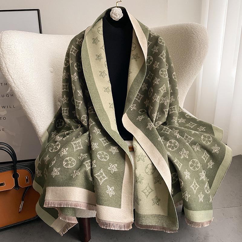 Double-Sided Imitation Cashmere Star Scarf: Women’s Fashionable Autumn/Winter Shawl