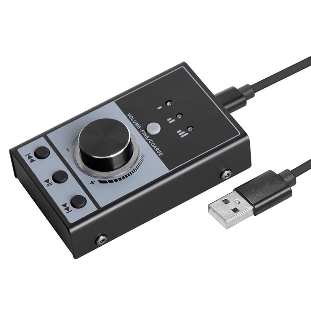 USB-ручка регулировки громкости Однокнопочное отключение звука USB-контроллер громкости для компьютера Внешняя регулировка громкости для динамиков компьютера Win/Mac OS