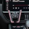 Автомобильный держатель для телефона на вентиляционную решетку с алмазно-кристальным зажимом, подставка-кронштейн для мобильного телефона, аксессуары для интерьера для женщин и девушек