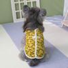 Warm Cozy Dog Vest Floral Kitten Apparel New Cat Clothes  Autumn Winter