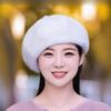 Women Retro Berets French Artist Style Warmer Autumn Winter Beanie Hat Solid Color Elegant Lady Pumpkin Octagonal Caps