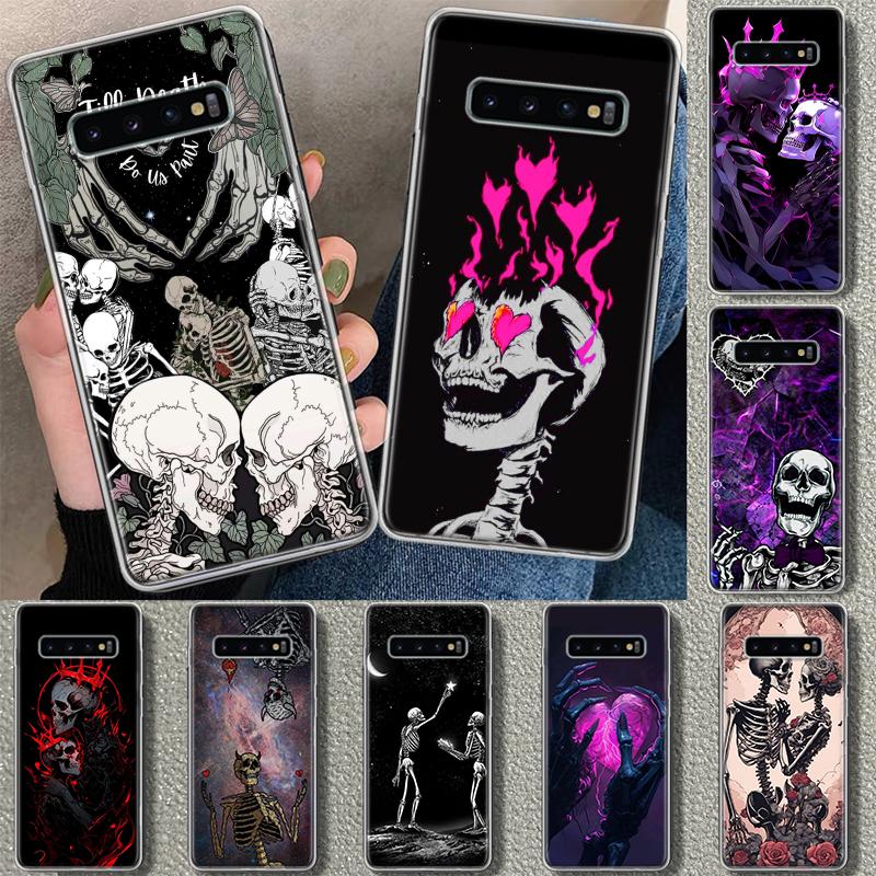 Anatomy Skeleton Heart Lovey Kiss Phone Case Cover for Samsung Galaxy S26 S25 Edge S24 S23 Ultra S22 Plus S21 FE S20 + Art Custo
