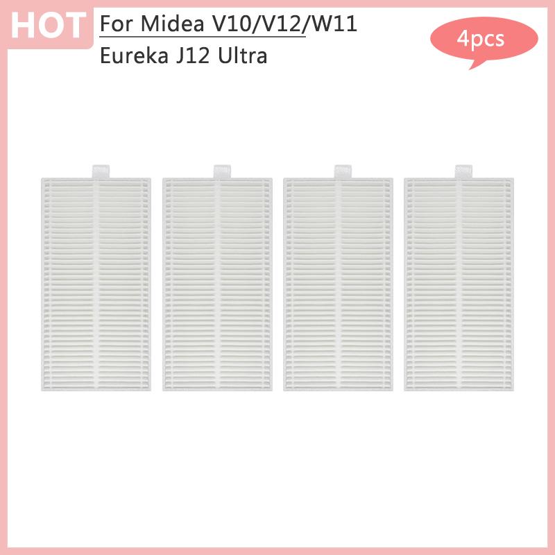 For Midea V10 V12 W11 Robot Vacuum Cleaner Eureka J12 Ultra Main Side Brush Hepa Filter Dust Bag Rag Accessories Parts