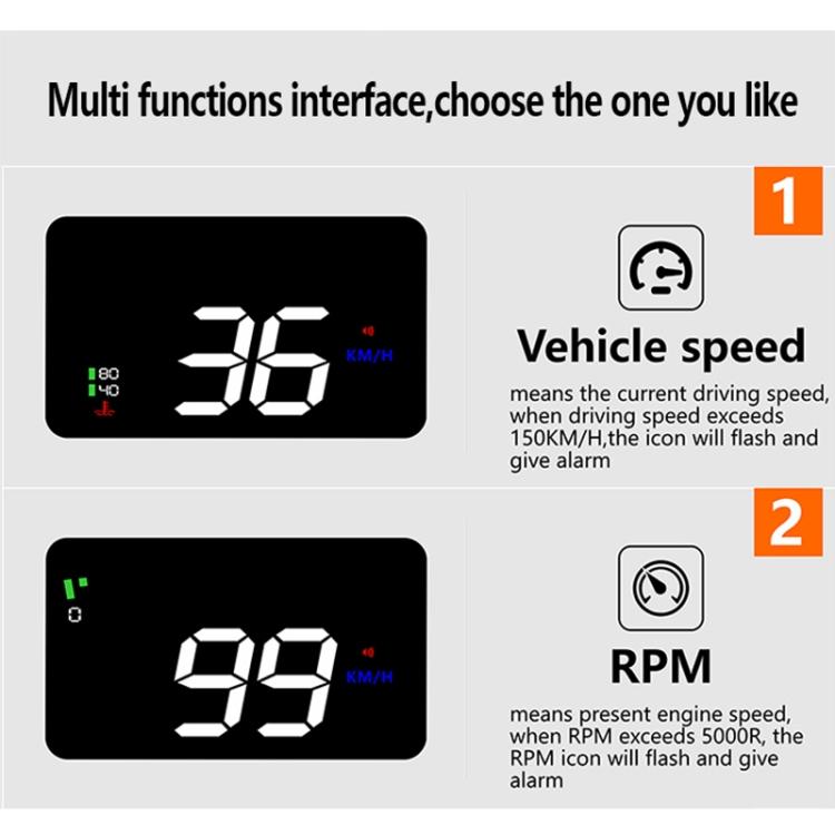 A900 OBD2 3,5-дюймовый проекционный дисплей для автомобиля