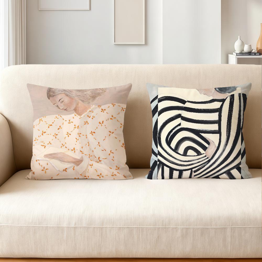 Линейный рисунок S-софия Линд Наволочка Применимое пространство Для гостевых комнат Интерьеры Автомобили Офис Украшение дома