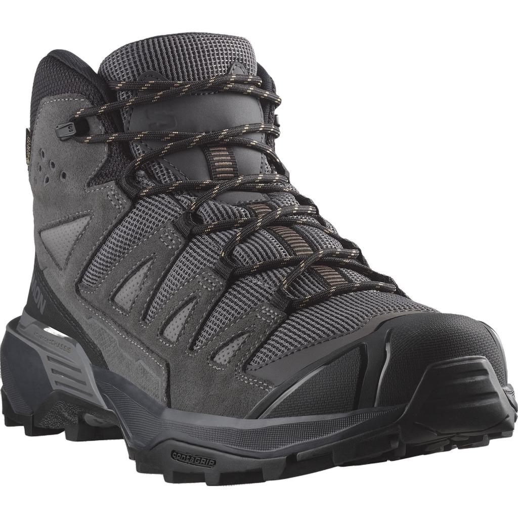 SALOMON X Ultra 360 Кожаные Полуботинки GORE-TEX Castlerock Мужские Кроссовки Серый Асфальт Ламинария L47570800