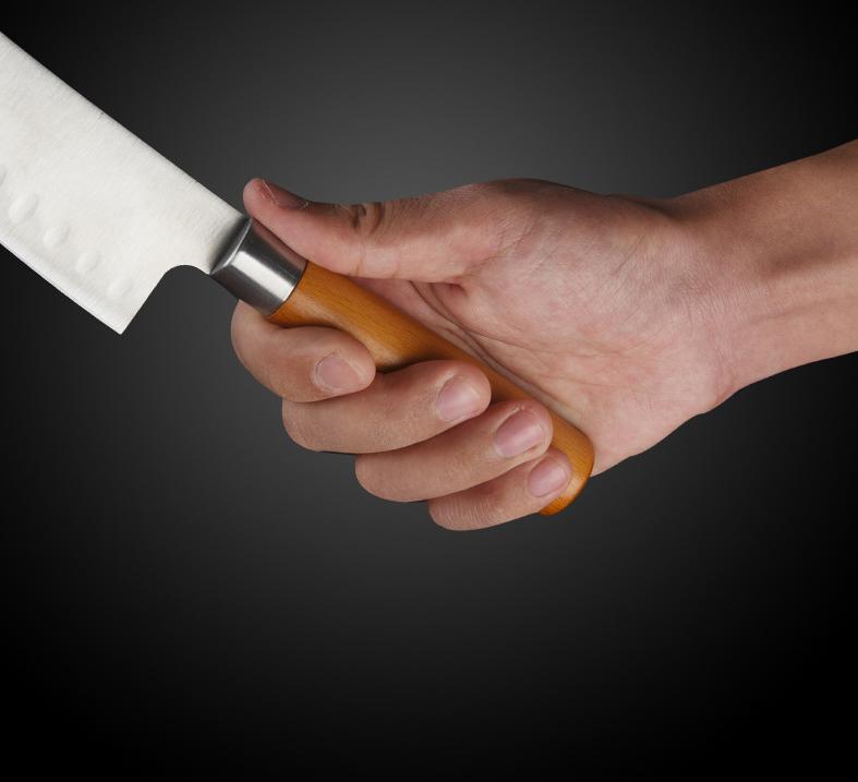 6 шт., японский набор ножей шеф-повара, кухонный нож, нож сантоку с деревянной ручкой, нож для мяса, нож для хлеба, кухонный набор бытовых ножей