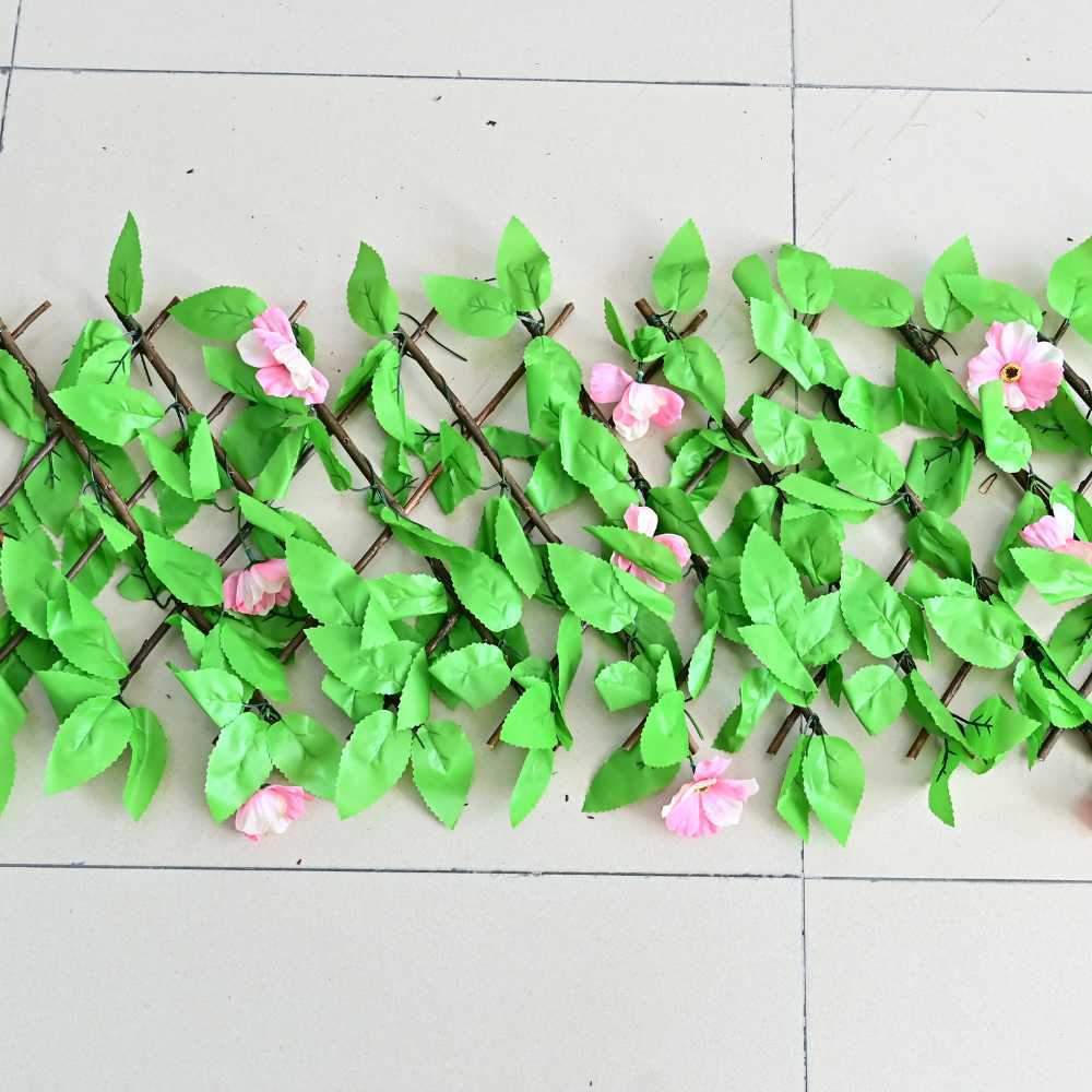 1 шт. Имитация зеленых растений, цветов, зеленых листьев, забор, садовое украшение, пластиковый телескопический забор