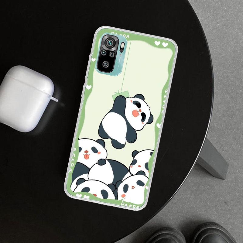 Мультяшный Милый Медведь Панда Чехол для Телефона для Xiaomi Redmi Note 15 14 13 12 11 Pro Plus 14S 12S 11S 11T 11E 10S 10 Индивидуальный Забавный