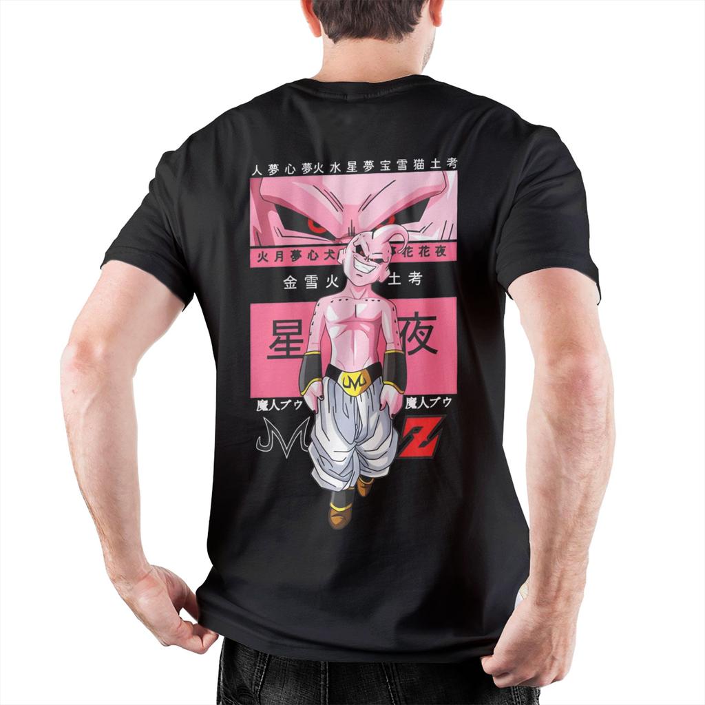 Dragon Ball Kid Buu Anime T-Shirt Cotton Top Tee Print Round Neck Short Sleeve Unisex