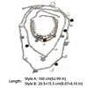 Choker Clavicle Chain Women Flowers Pendant Sweater Chain Pearl Multilayer Necklace  Girls
