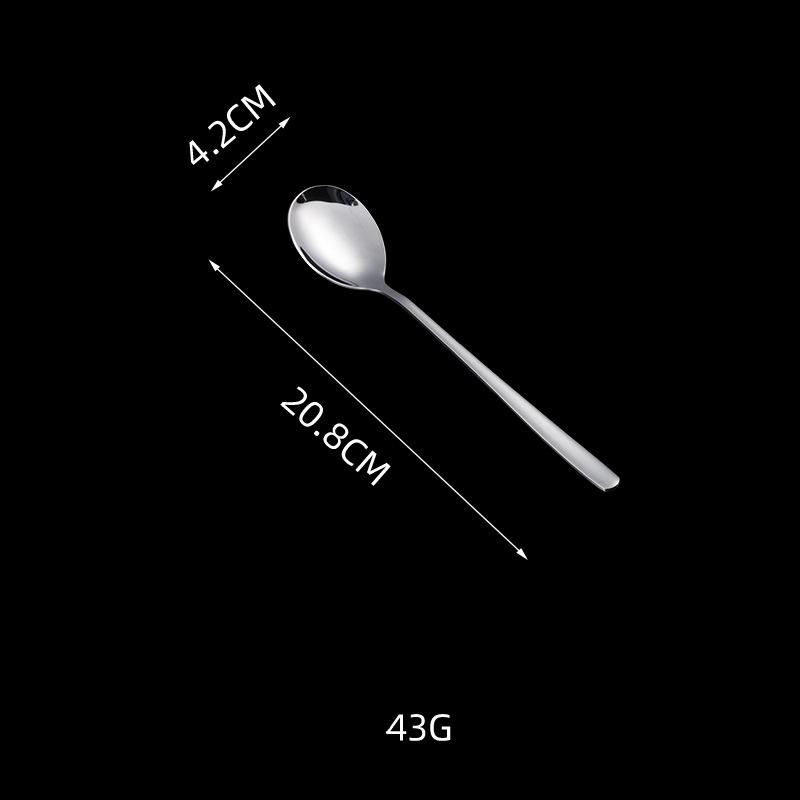 HANYANG 316 Ложка и вилка из нержавеющей стали Товары для дома Удлиненная ручка Маленькая ложка для супа Перемешивание Десертная вилка Ужин Суповая ложка