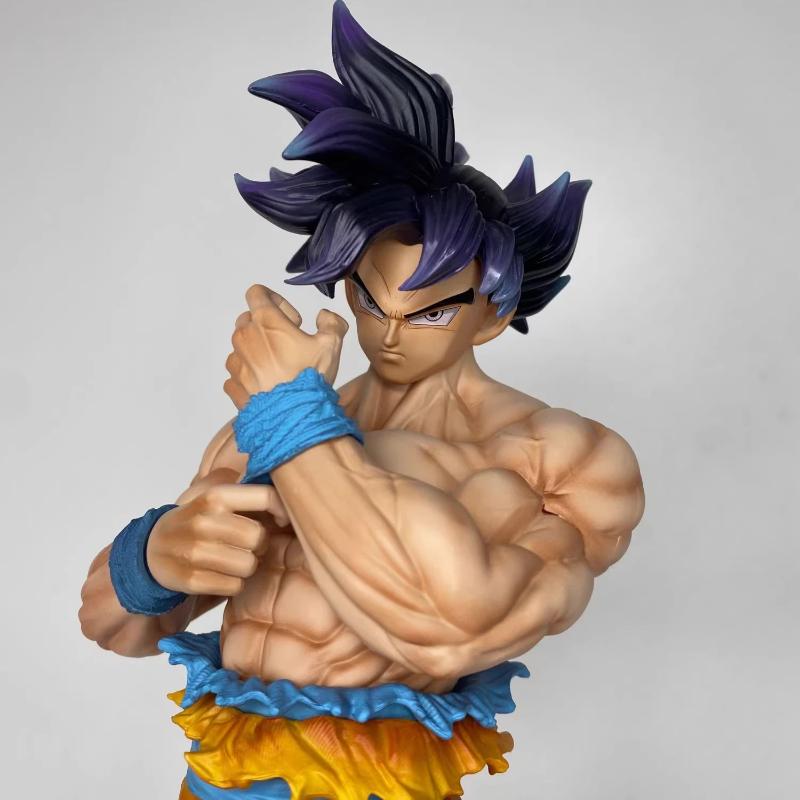 36 см Фигурка Dragon Ball CK Ультра Инстинкт Сон Гоку Фигурка Действия Статуя с Двойной Головой Аниме Модель Коллекционная Статуэтка Игрушка Украшение Подарок