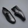 2024 Autumn New Men's Casual Leather Shoes Comfortable and Breathable Slip-on Leather Shoes British Solid Color Men's Shoes