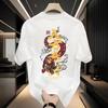 Summer 2025 New National Trend Heavyweight Casual Loose Printed Short Sleeve T-Shirt Men's Half Sleeve Men's Trendy Brand Top
