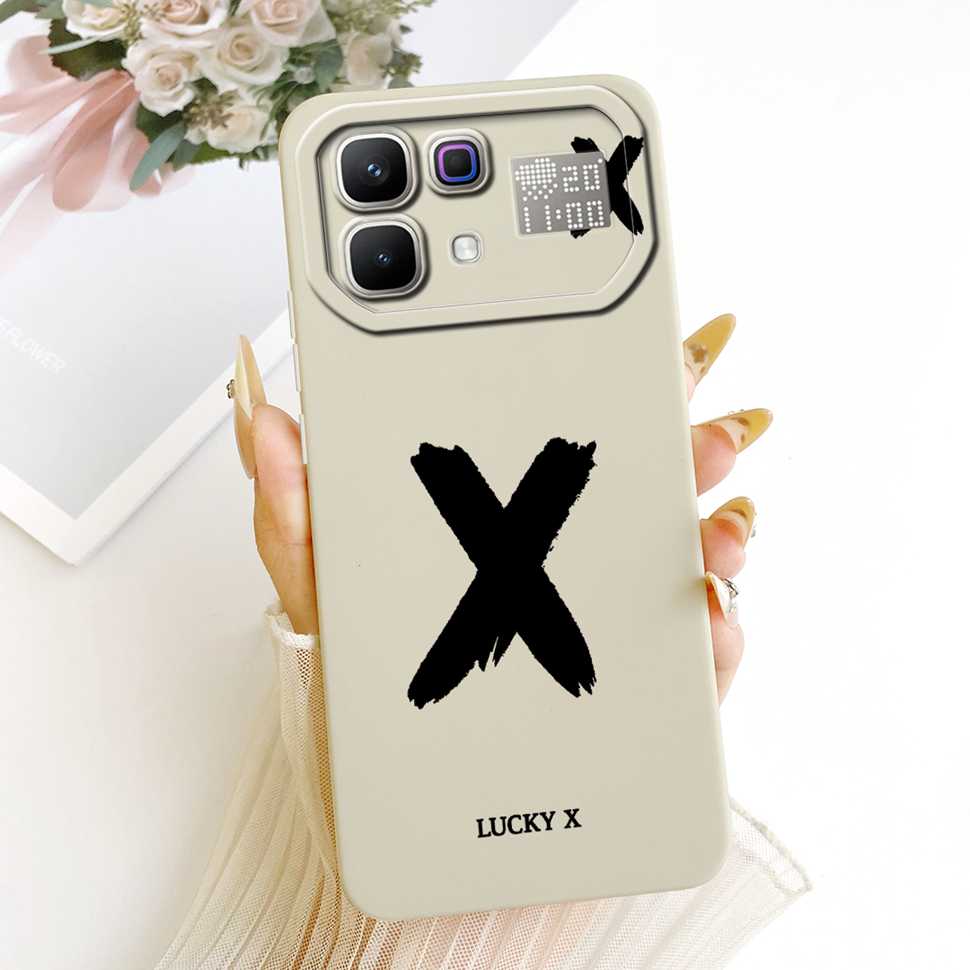 For Infinix Note 60 Pro 5G X6878 Case Simple Printed Lucky Letters Silicone Back Cover For Infinix Note60 5G X6879 6.78" Bumper