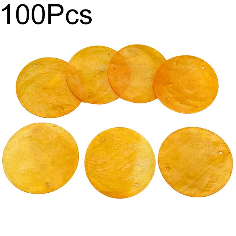 100 шт. круглые 5 см с 2 отверстиями DIY для колокольчиков для дома, украшения для дома, изготовление натуральных ракушек, ракушек Capiz