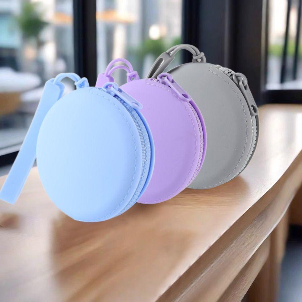 Дорожная сумка на молнии, силиконовая косметичка, переносной кошелек для монет для женщин и девочек