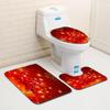 Christmas Bathroom Floor Mat Toilet Three-Piece Set