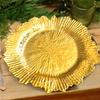 2Pcs European Style Banquet Plate Light Luxury Food Decorative Plate Wedding Decoration