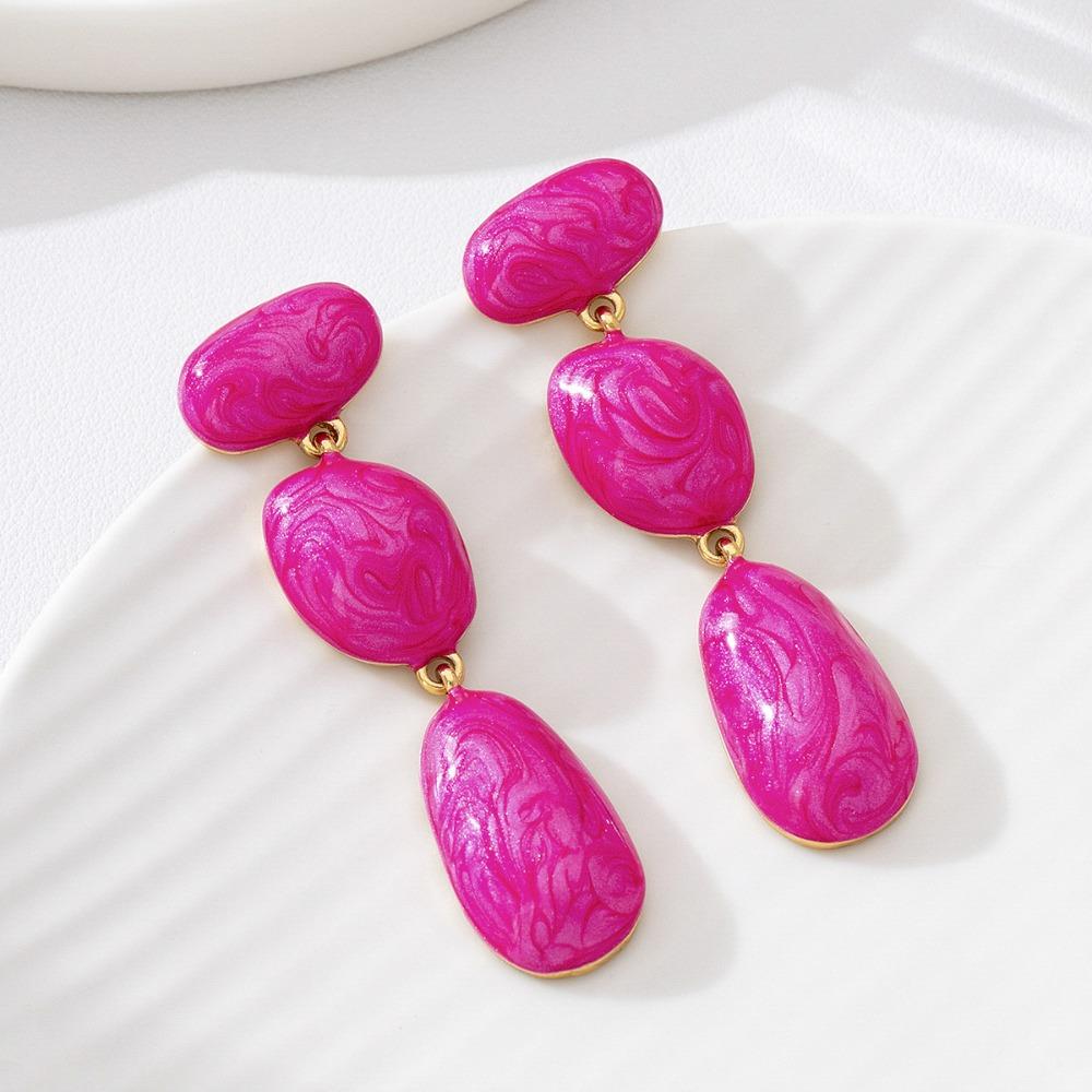 Gold Plated Dangle Earrings Geometric Earring Fashion Chunky Drop Earrings Women