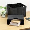 4pcs Collapsible Scrapbook Paper Organizers with Handles 32x11x24.5cm Thickened PP Plastic Multi-Compartment Storage Bins