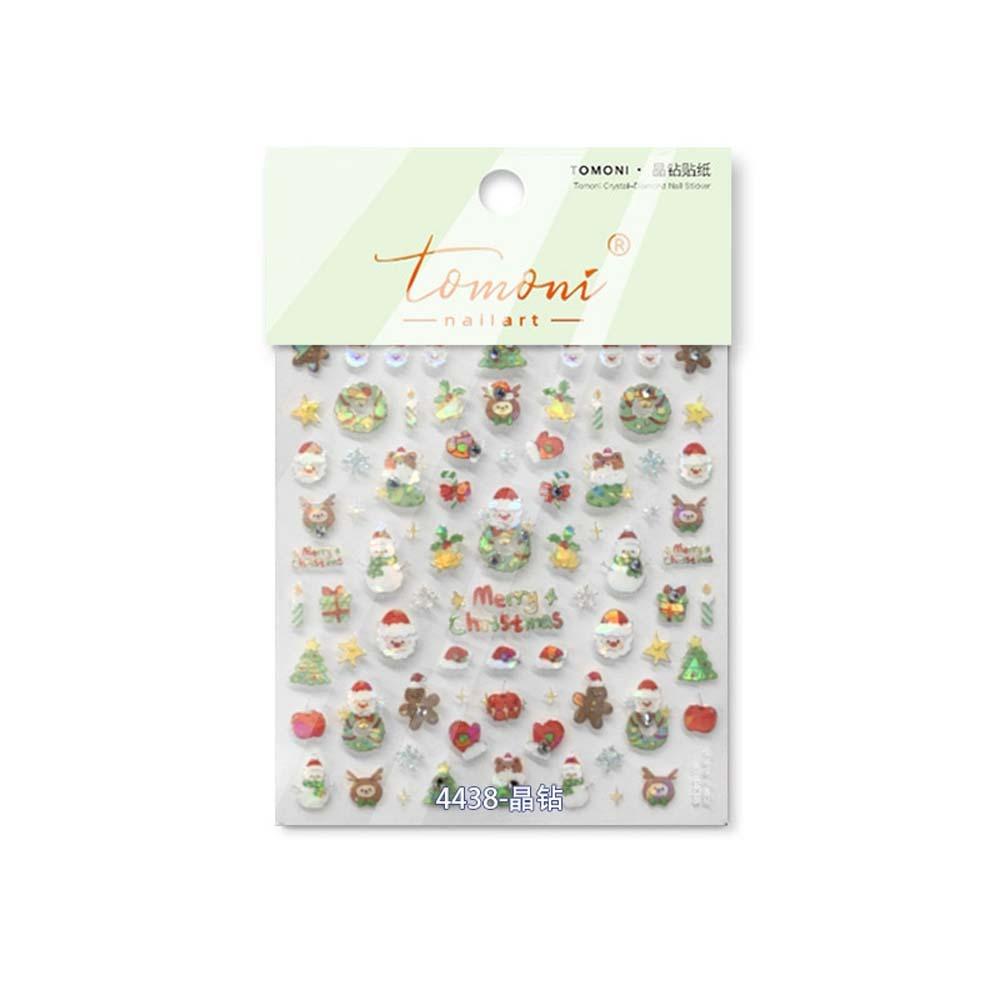 5D Жемчужные Рождественские Наклейки для Ногтей Аксессуары для Ногтей Рождественские Украшения для Ногтей Леди/Девушки