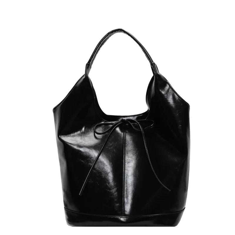 New Fashion Hot Selling Tote Bags Solid Bow Versatile Designer Shoulder Bags Women Soft Simple Commuting Women's Handbags