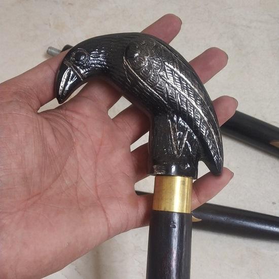 Латунная воронья черная ручка трость голова ручка деревянная трость трость 3 части открытые аксессуары запасная часть подарок