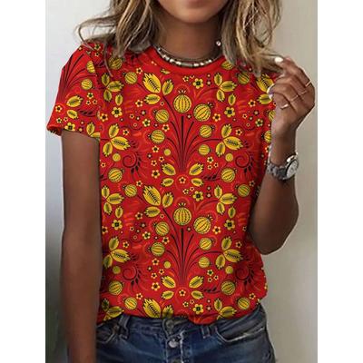 Футболка с 3D-принтом, летний и весенний топ с коротким рукавом и круглым вырезом, повседневная женская одежда