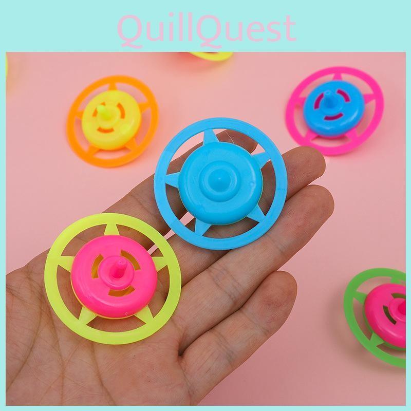 Plastic Spin Kids Gyroscope Toy With Bright Swirl Colors For Fun Play Gift