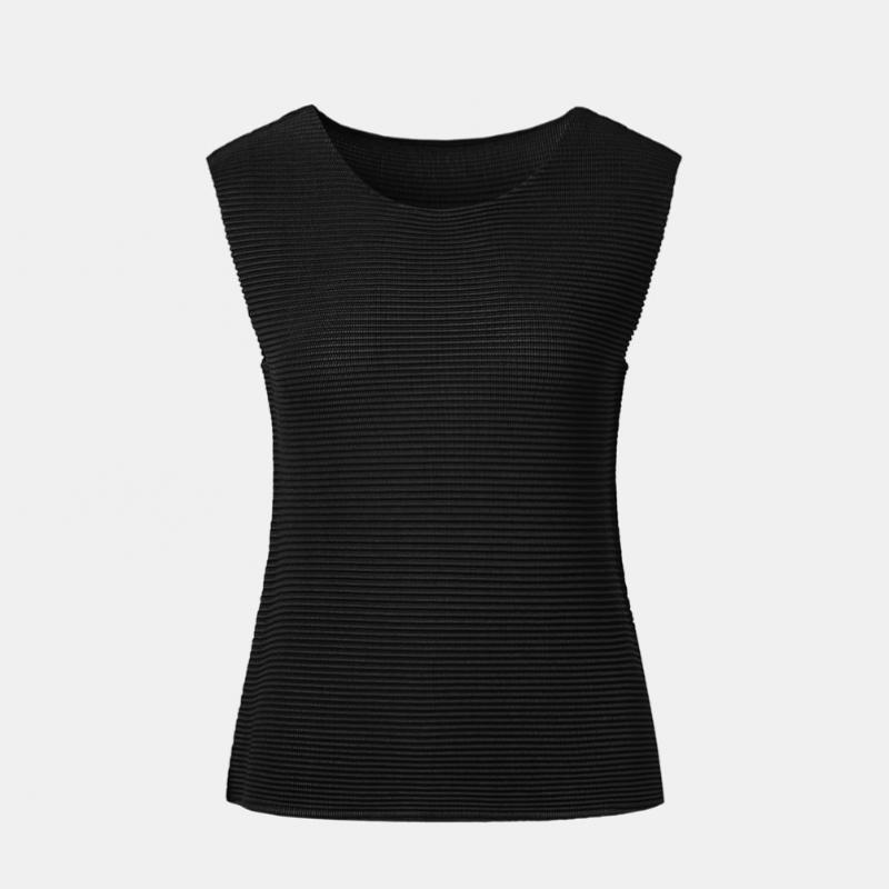 PleaTs Me Organza BoaT Neck Sleeveless T shirT ppTsm026001