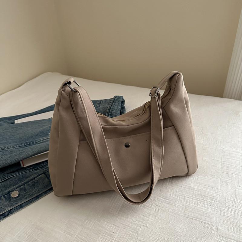 Chic And Spacious Black Canvas Tote Bag For Daily Commute And School