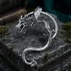 Серьга-кафф в ретро-стиле, Серьга-клипса с реалистичным дизайном чешуи дракона, Серьга-кафф в панк-стиле с 3D-крыльями и когтями, Покрытая гальваническим покрытием серьга-кафф для повседневной жизни и вечеринок