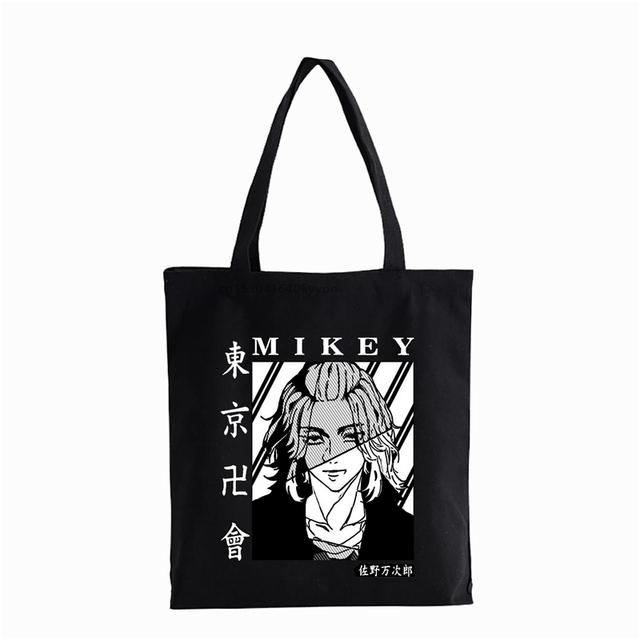Аниме Токио Мстители Большая Сумка Холст Сумка На Ремне Эко Хип-Хоп Сумка Для Покупок Женская Сумка-тоут Harajuku Сумка-шоппер Женские Сумки