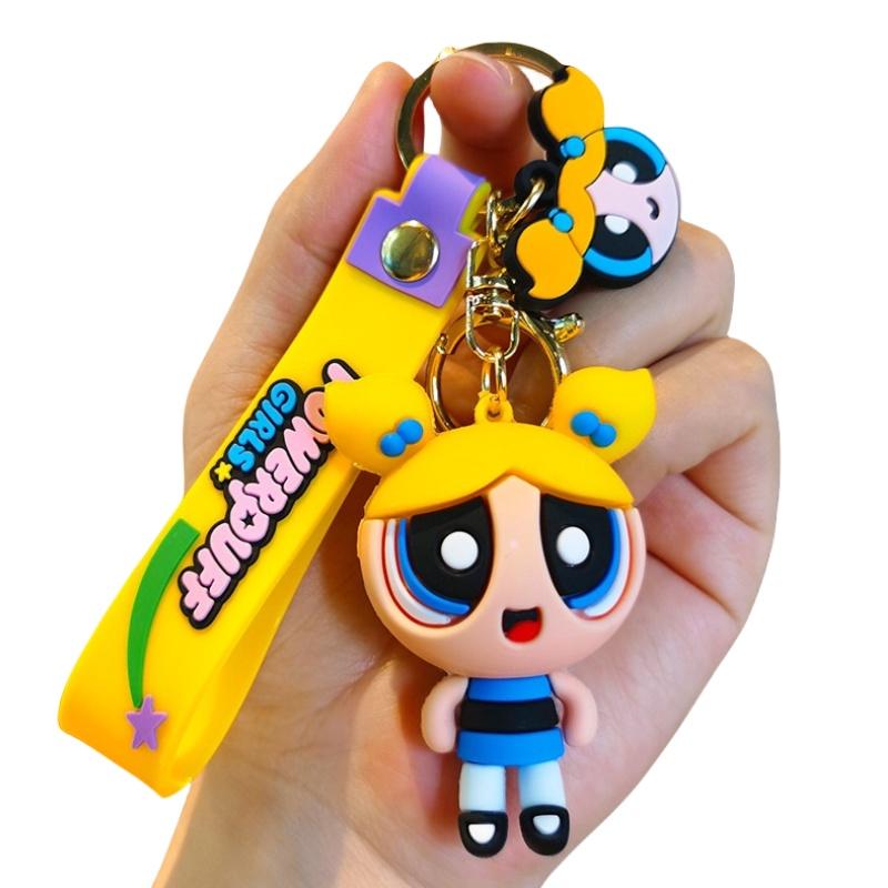 Мультяшный брелок-подвеска из силикона в виде летающей женщины-полицейского для студентов, пар, автомобилей, сумок и подарков