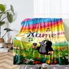 Custom Name Krtek Theme Printed Blanket - Perfect for Couch, Bed, Travel & Outdoor Use | Machine Washable, Cozy & Durable.