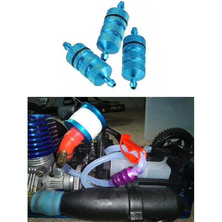 3Pcs RC Aluminum Nitro Fuel Filter Compatible with HSP Traxxas 1/8 1/10 RC Nitro Car Buggy Truck